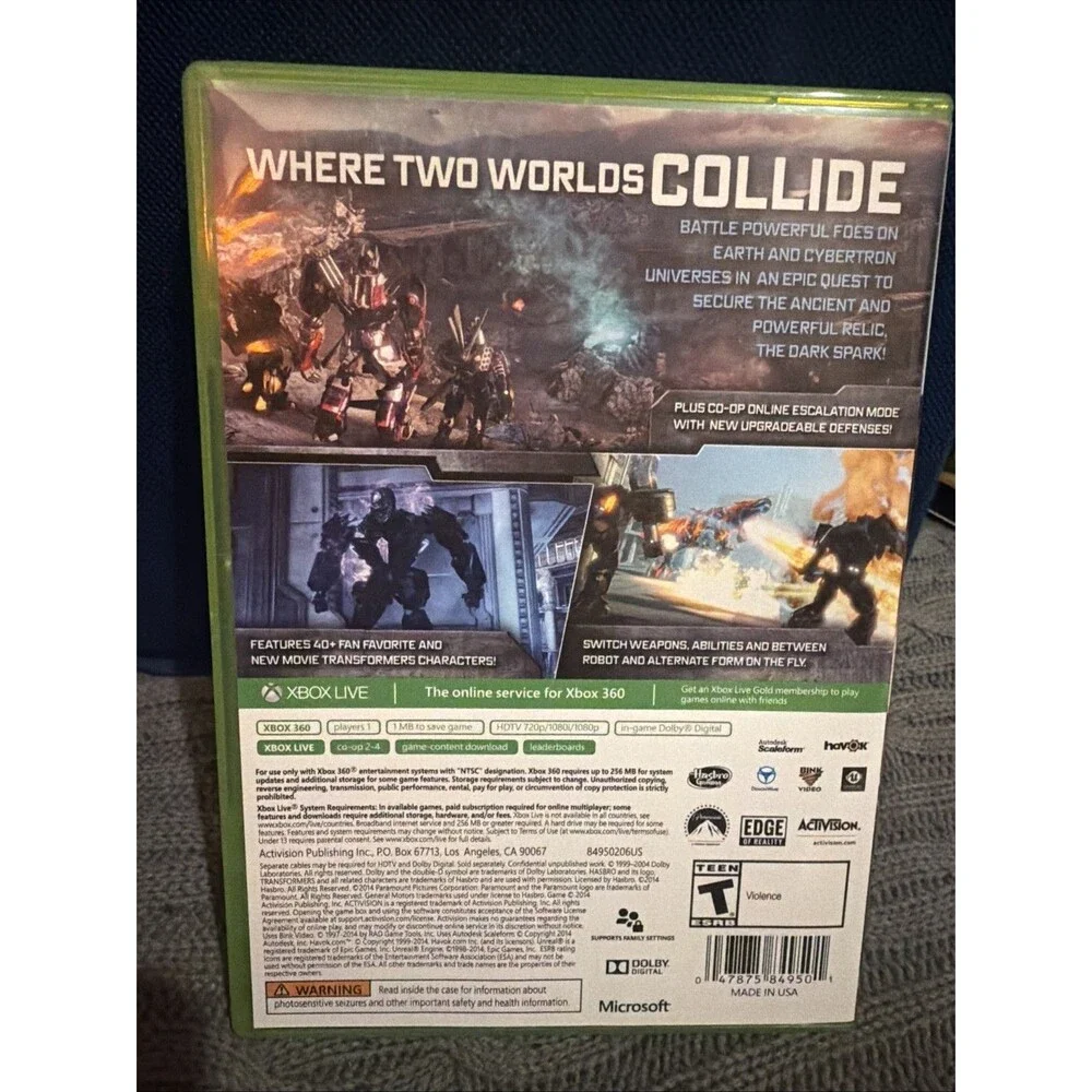 Transformers: Rise of the Dark Spark (Microsoft Xbox 360, 2014)